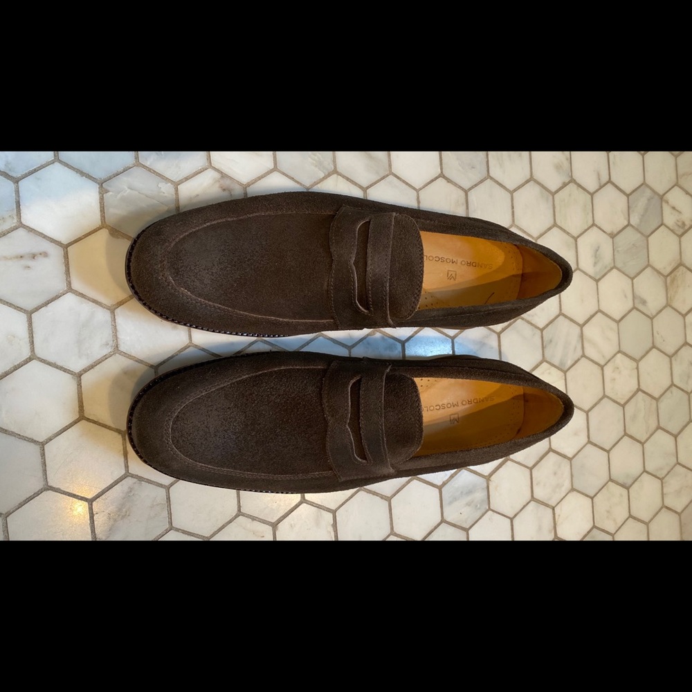 Sandro Moscoloni - Brown Suede Leather Penny 11.5D